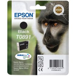 Epson Monkey T0891 DURABrite Ultra Ink, Ink Cartridge, Black Single Pack, C13T08914010